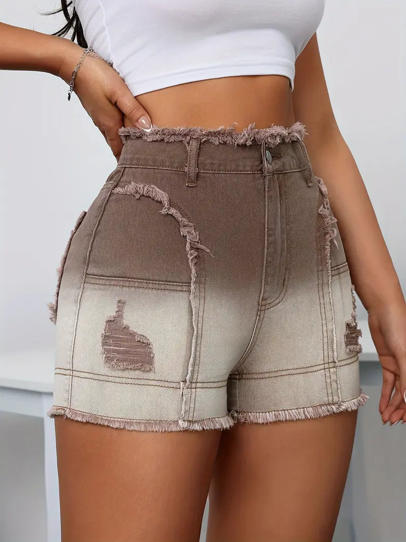 Valestra – Fsshionable Cotton Denim Shorts