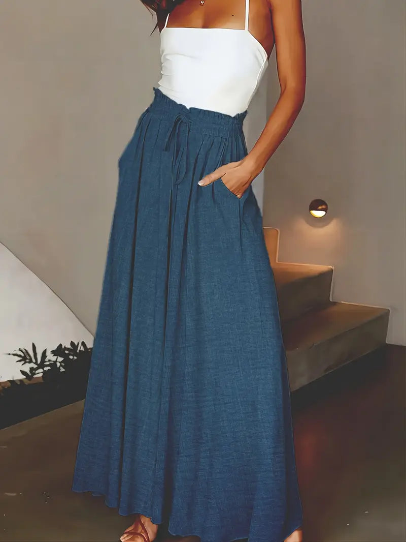 Jewel – High Waist Wide Leg Maxi Palazzo Pants