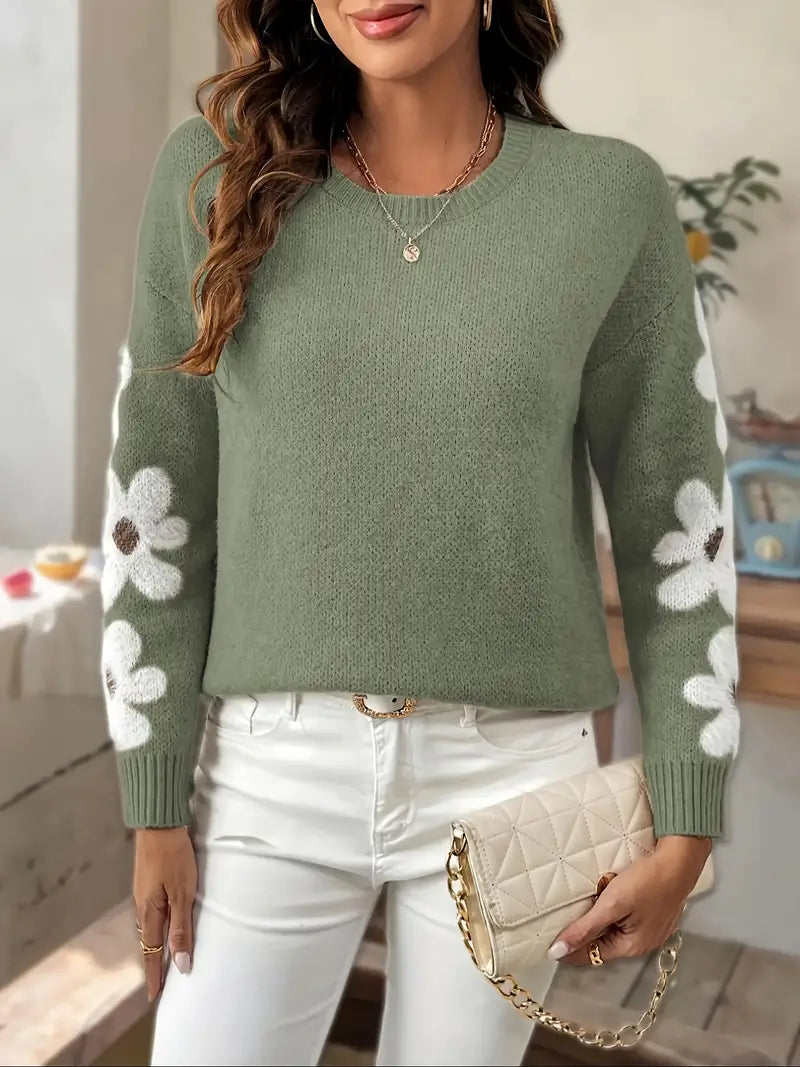 Cezy – Floral Knitted Sweater