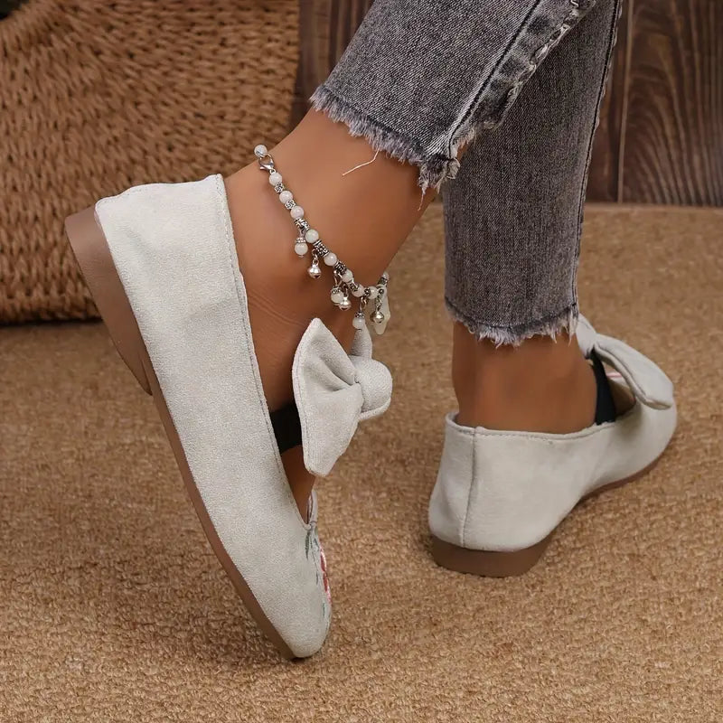 Velmoria – Floral Suede Shoes