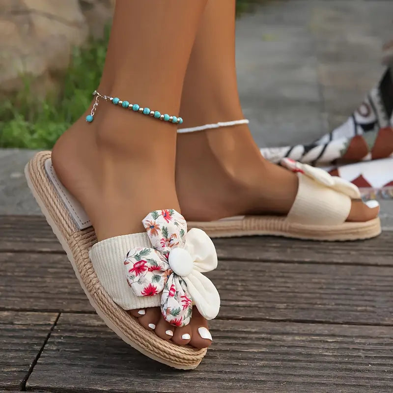 Treice – Floral Bow Espadrilles