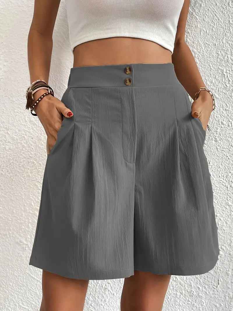Nyx - High Waist Pleated Shorts