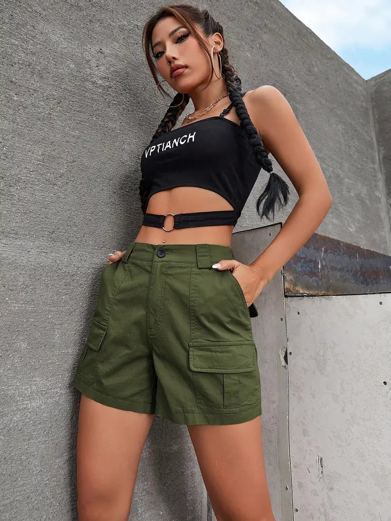 Zephyress – Stylish Cotton Cargo Shorts