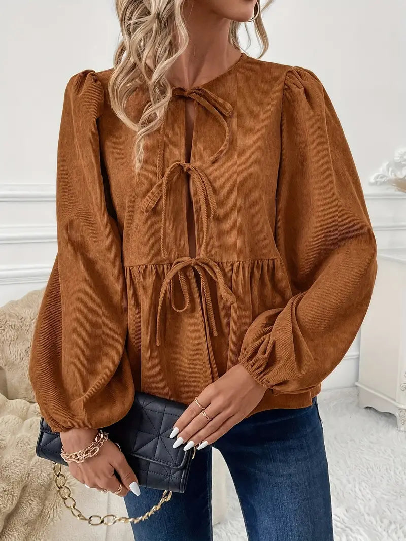 Hilma – Stylish Corduroy Blouse