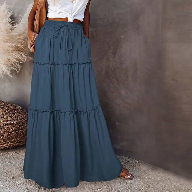 Mona - Tiered Maxi Skirt