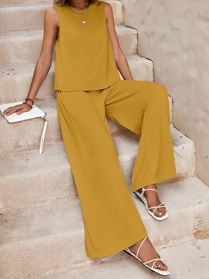 Remy – Elegant Sleeveless Top and Pants Set