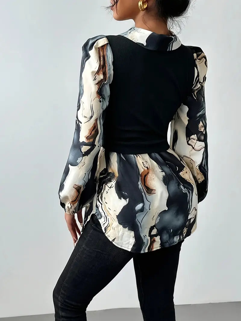 Nellie – Floral Satin Blouse