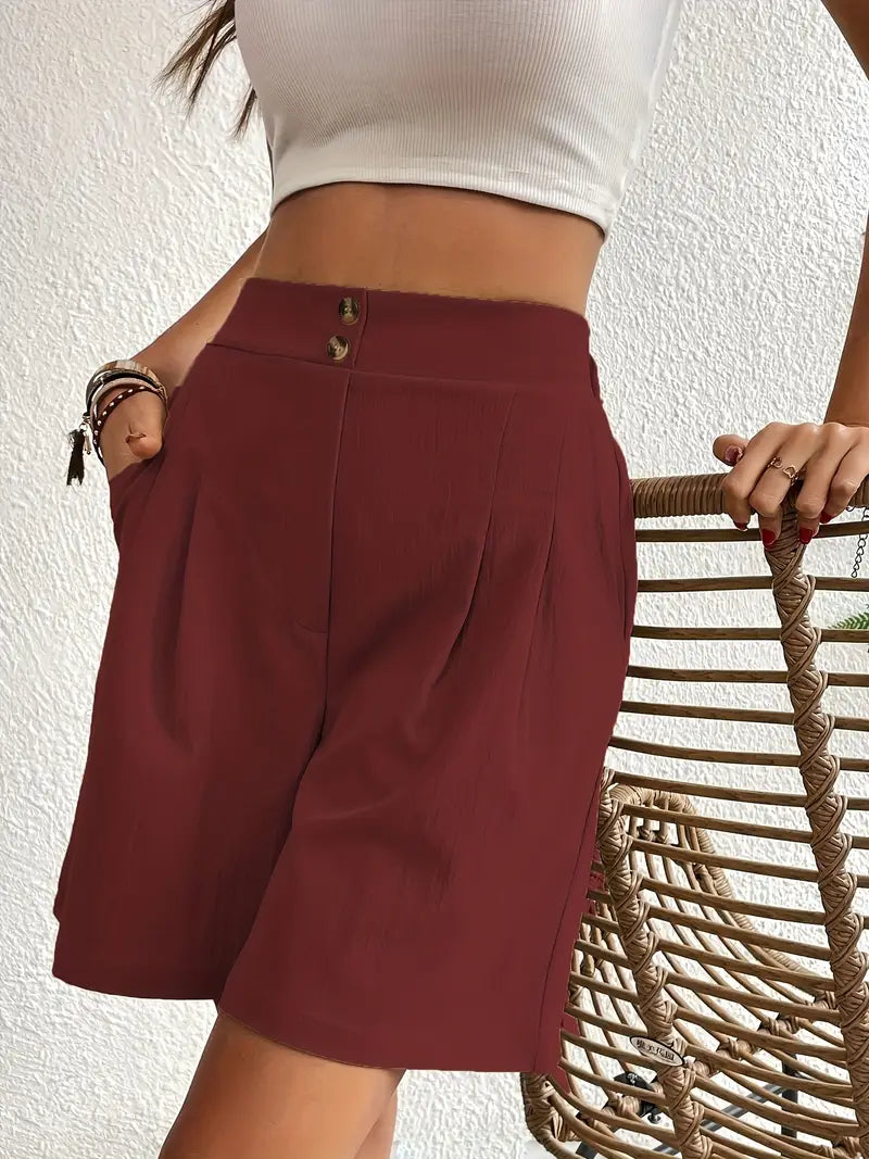 Nyx - High Waist Pleated Shorts