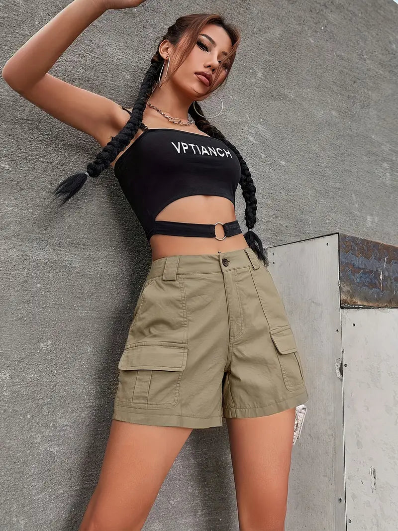 Zephyress – Stylish Cotton Cargo Shorts