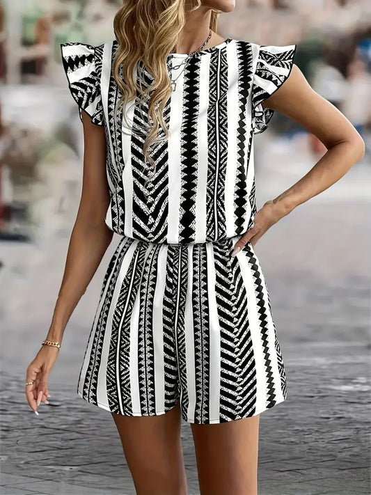 Hollista – Stylish Black and White Romper