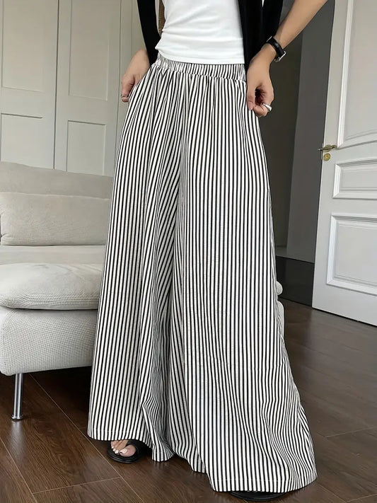 Oris – Trendy Wide-leg Trousers with Striped Pattern