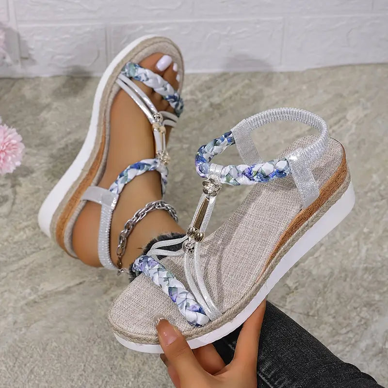 Mirabel – Boho Platform Sandals with Braided Straps