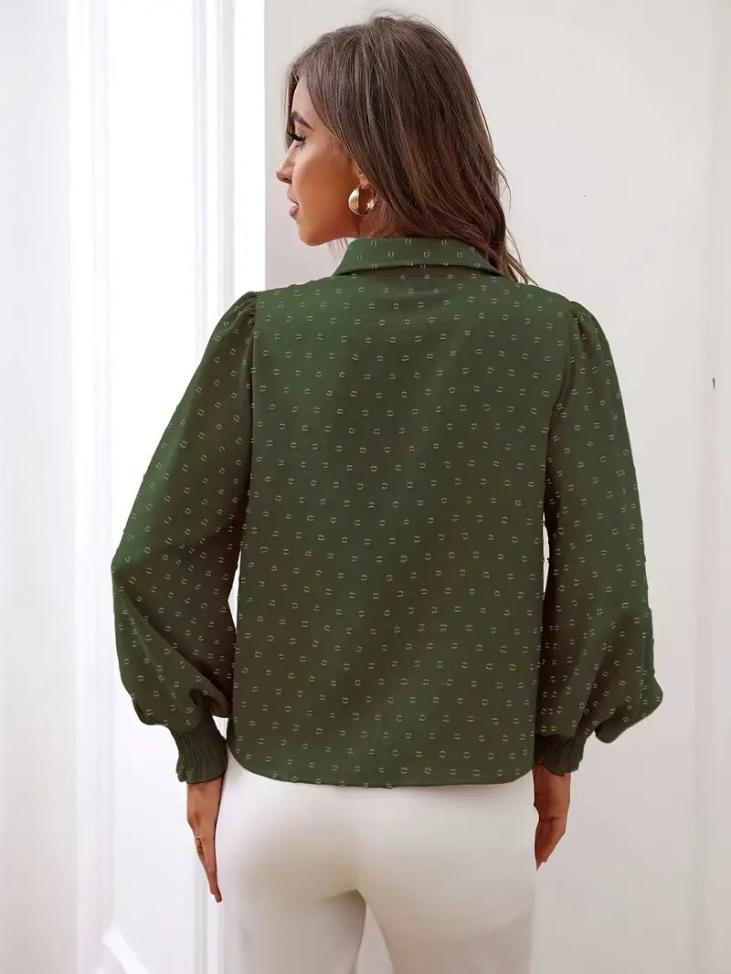 Alba – Stylish Smocked Cuff Sleeves Blouse