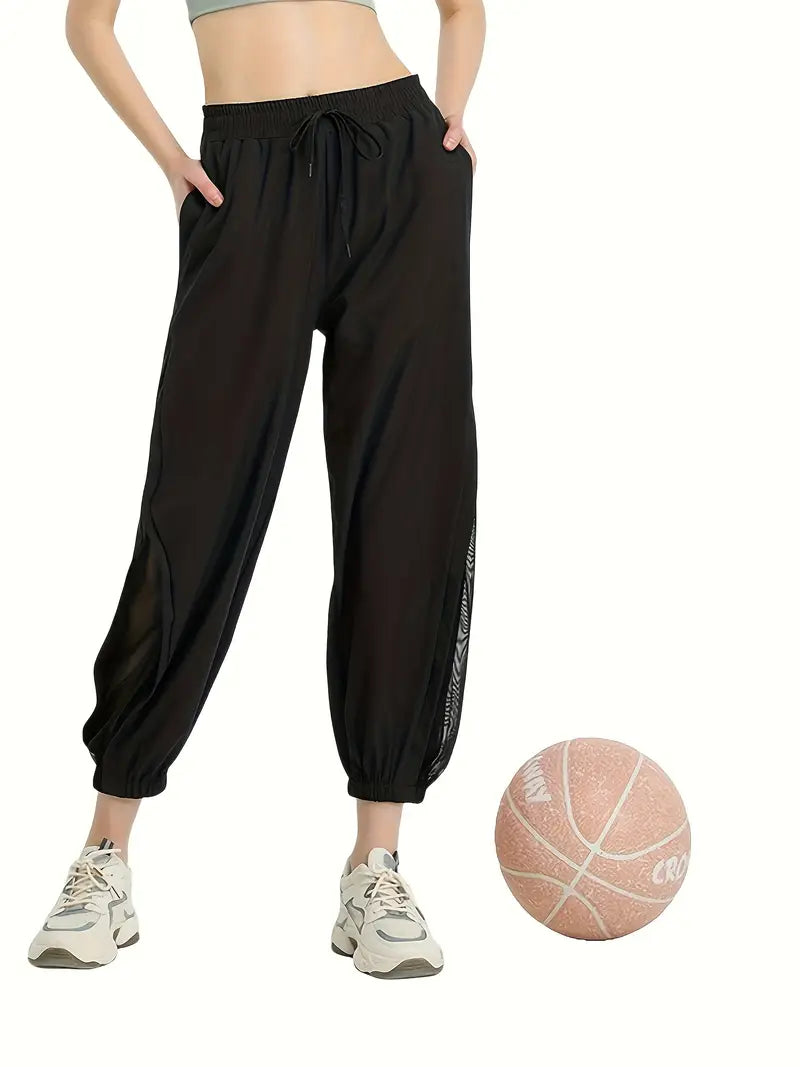 Hexaria – Stylish Jogging Pants with Mesh Details