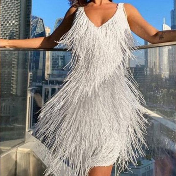 Dorothea – Shiny Fringe Mini Dress