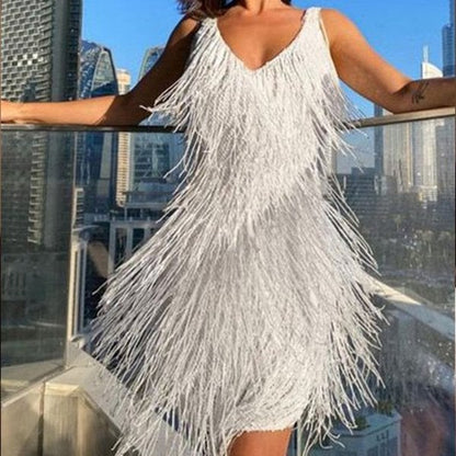 Dorothea – Shiny Fringe Mini Dress