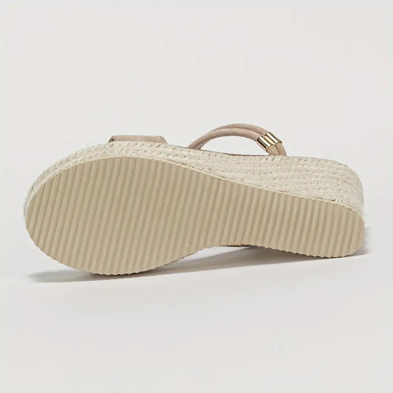 Elowen – Espadrille Wedge Sandals with Suede Straps