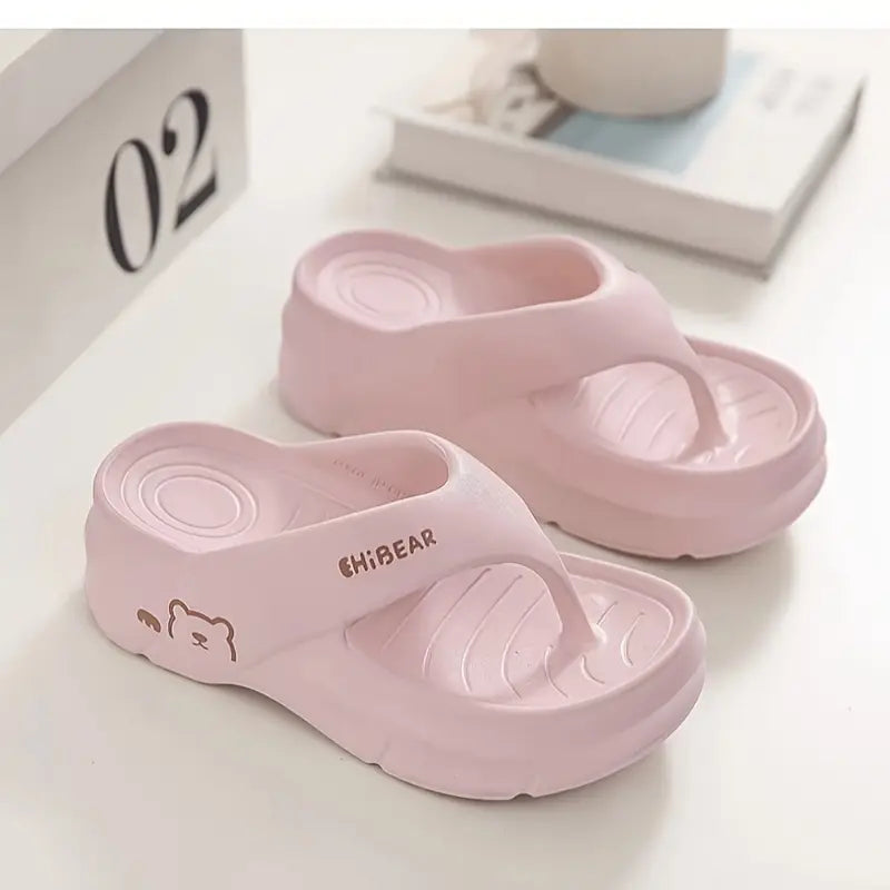 Cresida – Cute Cartoon Platform Flip-flops