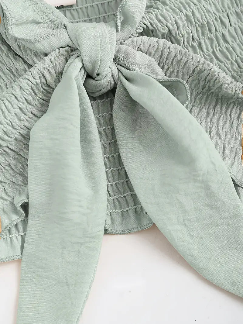 Ivigail – Structured Bandeau Set with Bow