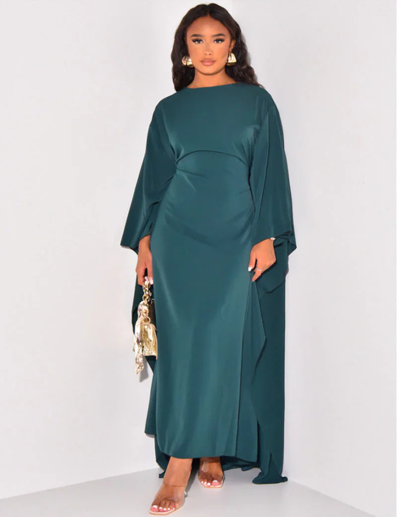 Ploning – Elegant Satin Kaftan Maxi Dress