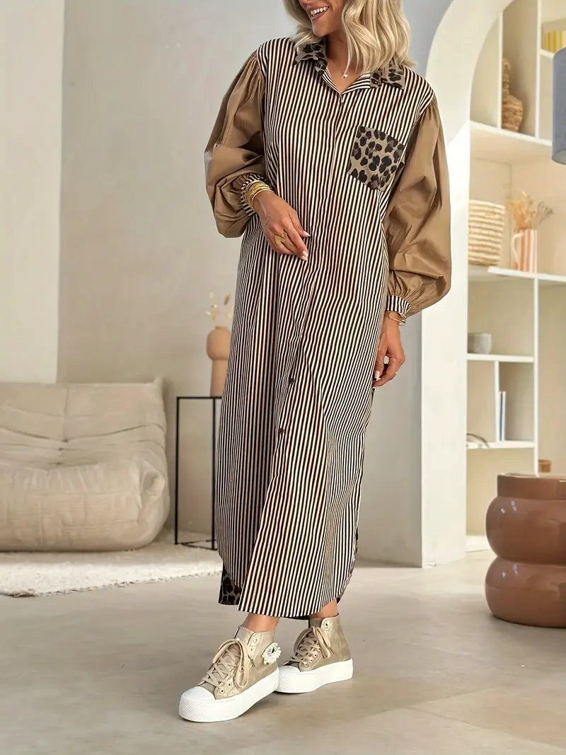 Zephyria – Stylish Oversized Cotton Shirt Dress