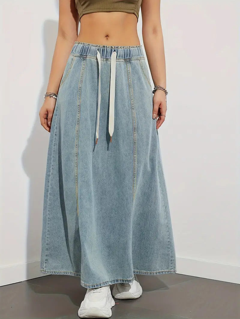 Adora – Denim Maxi Skirt