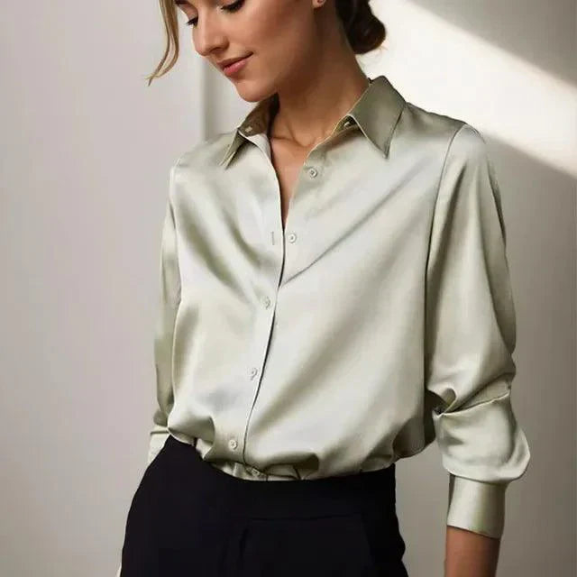 Edwina – Elegant Satin Blouse