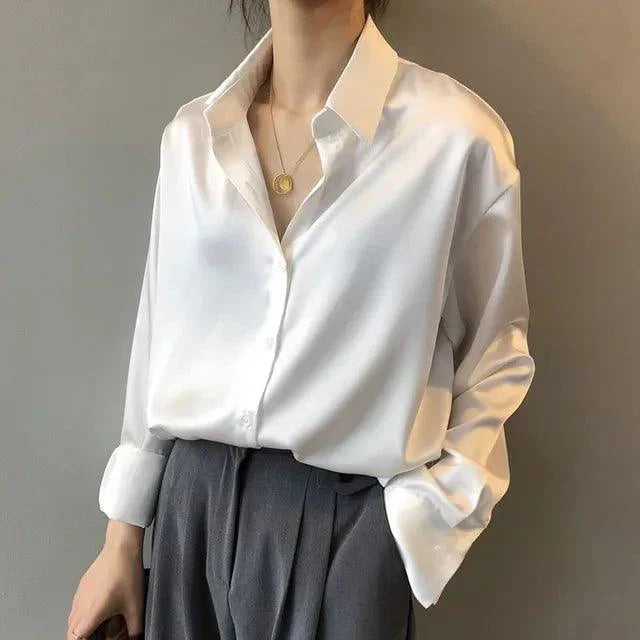 Edwina – Elegant Satin Blouse