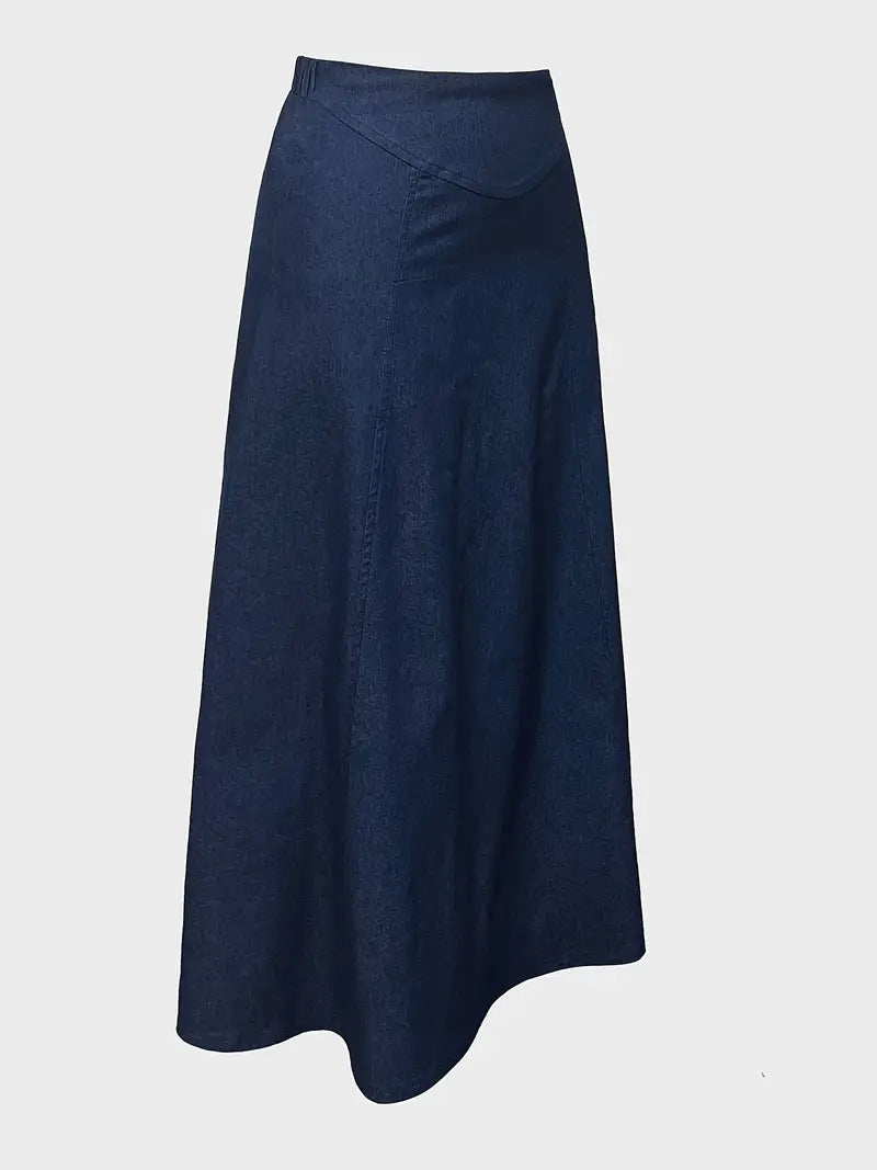Lora – A-line Denim Maxi Skirt