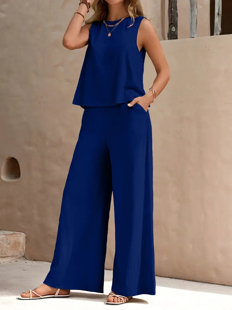 Remy – Elegant Sleeveless Top and Pants Set