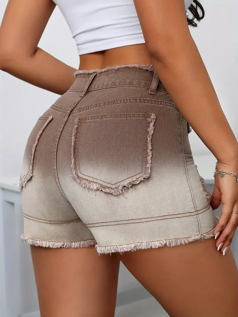Valestra – Fsshionable Cotton Denim Shorts