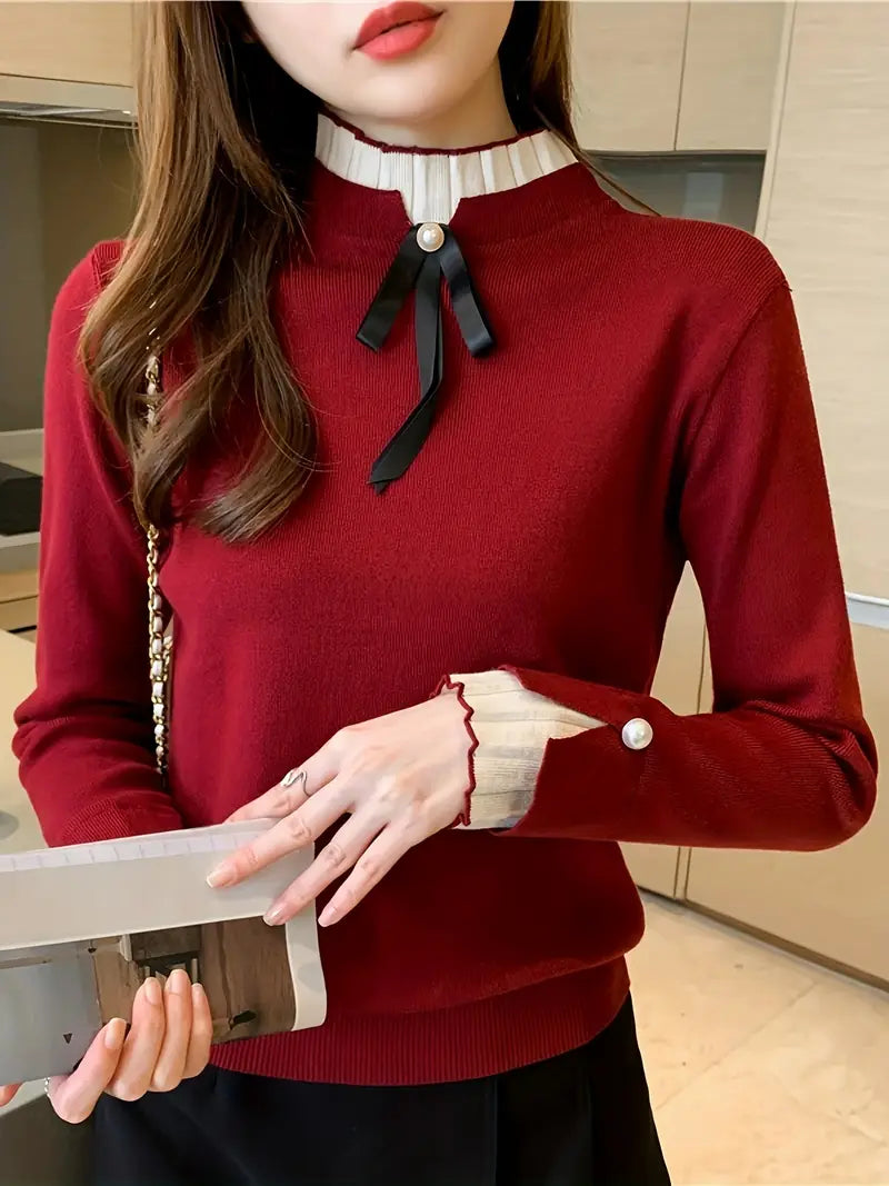 Quinn – Elegant Cotton Ruffled Collar Top