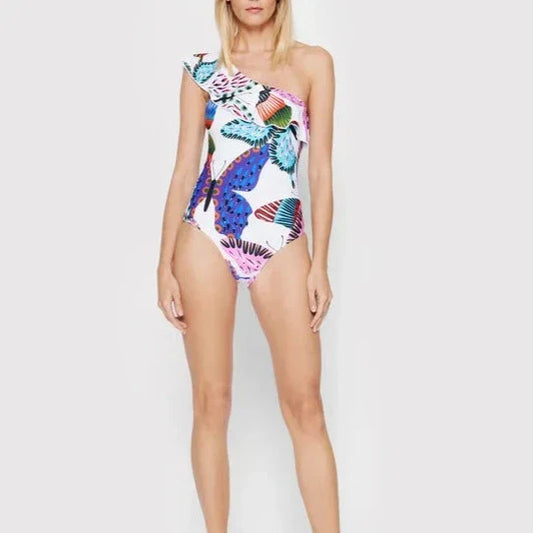 Essie - Ruffle One-Shoulder Swimsuit