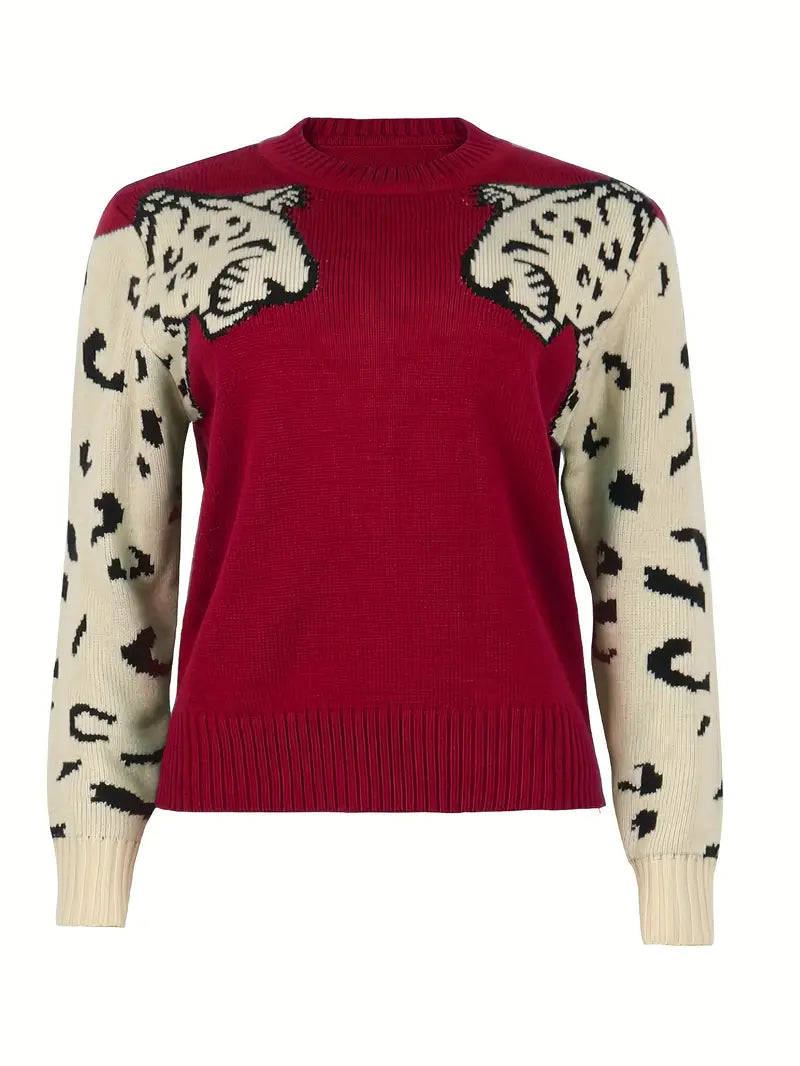 Brynlee – Vibrant Leopard Print Sweater
