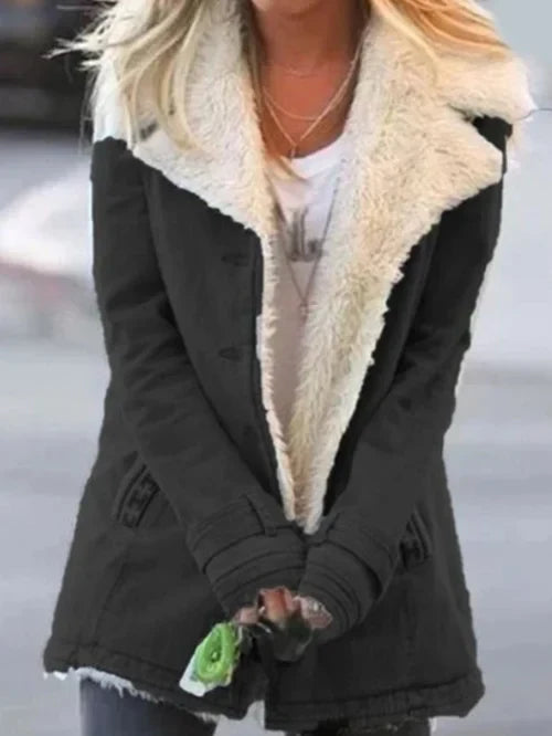 Peta – Soft Cotton Shearling Lining Coat