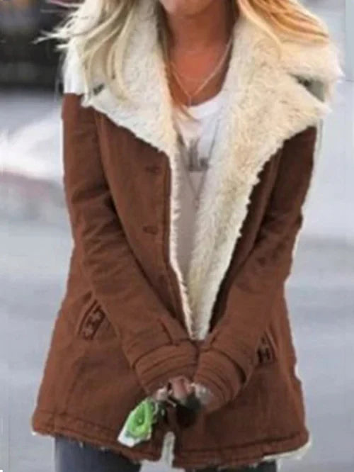 Peta – Soft Cotton Shearling Lining Coat