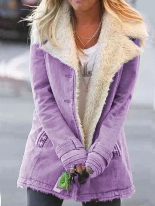 Peta – Soft Cotton Shearling Lining Coat