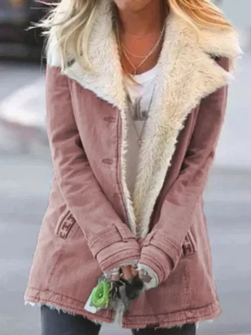 Peta – Soft Cotton Shearling Lining Coat