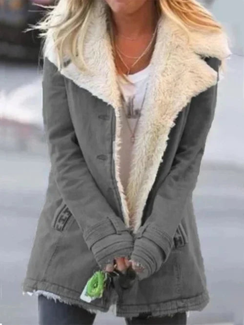 Peta – Soft Cotton Shearling Lining Coat