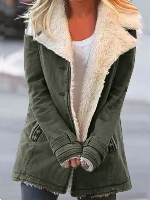 Peta – Soft Cotton Shearling Lining Coat