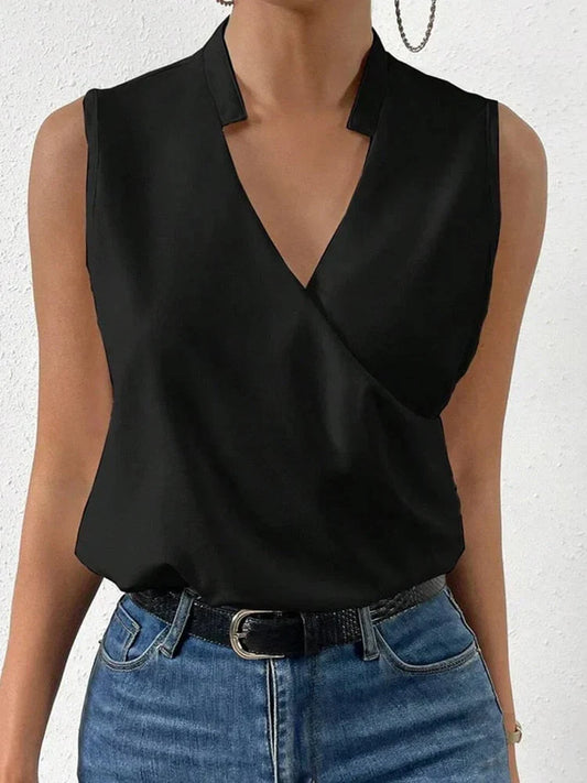 Virelai – Stylish V-neck Sleeveless Blouse