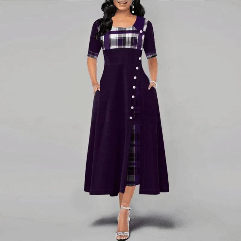 Farida - Plaid Maxi Dress