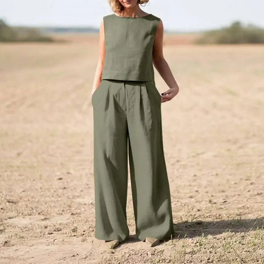 Tzara – Cotton Linen Top and Pants
