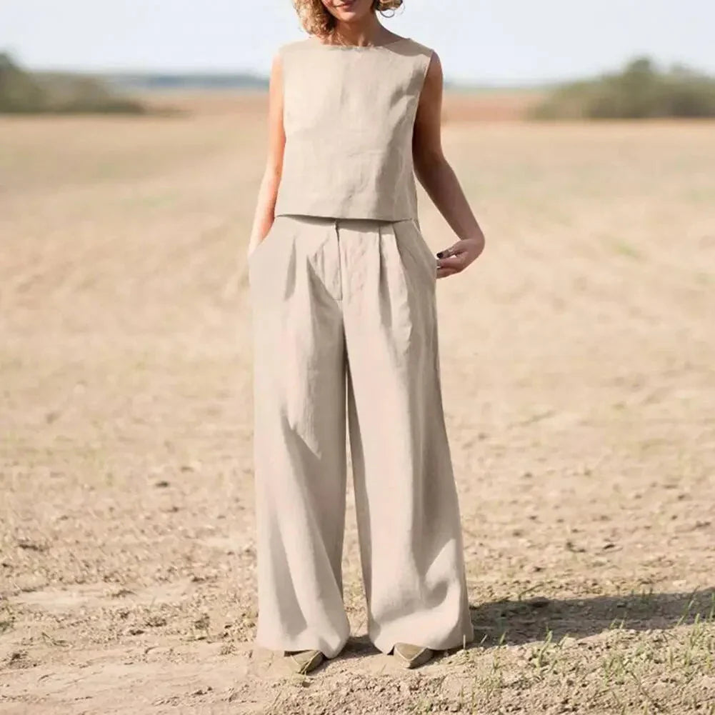 Tzara – Cotton Linen Top and Pants