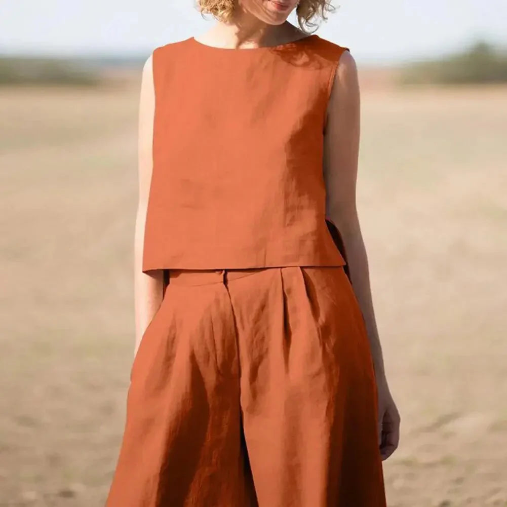 Tzara – Cotton Linen Top and Pants