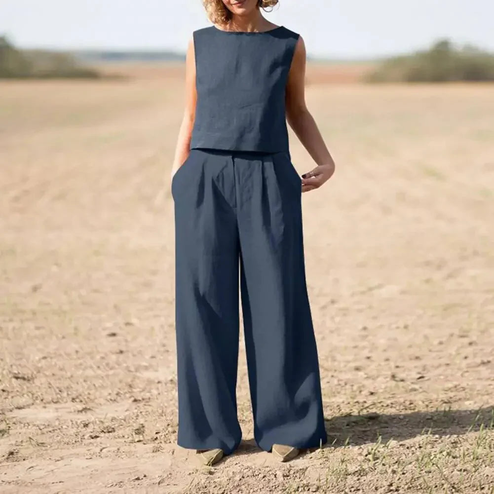 Tzara – Cotton Linen Top and Pants