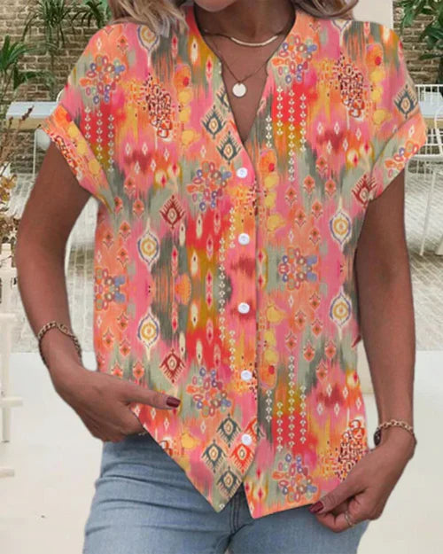 Maraisyn – Boho Button-front Bouse for Women