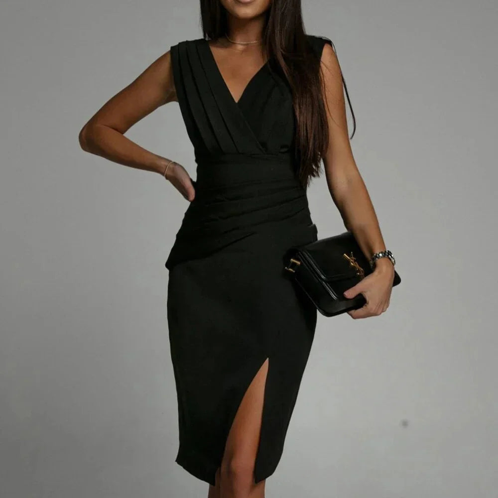 Dorthea – Elegant V-neck dress