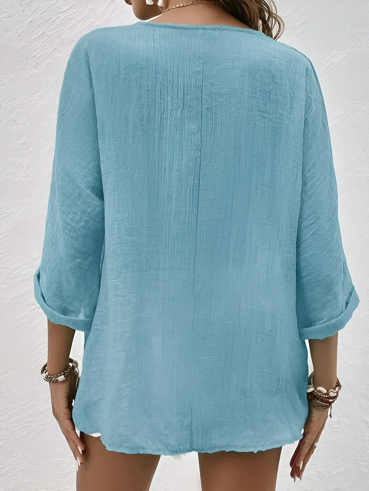 Seira – Cotton-linen Button Blouse
