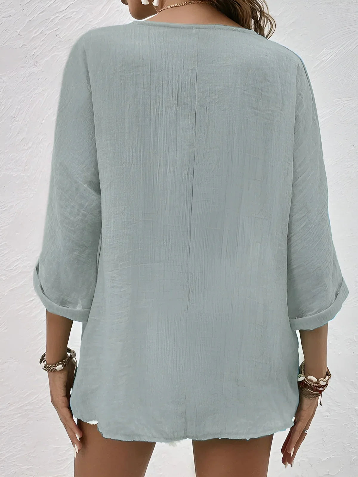 Seira – Cotton-linen Button Blouse